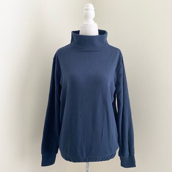 Dudley Stephens Baldwin Turtleneck Sweater Mock Neck Elastic Band Terry Fleece - Picture 2 of 7